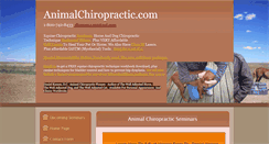 Desktop Screenshot of animalchiropractic.com
